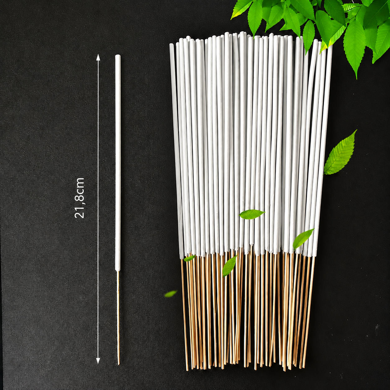 Incenso natural de sálvia branca em varetas aromáticas com 50 unidades para aromaterapia, meditação e relaxamento.