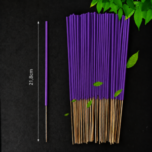 Incenso artesanal de lavanda em varetas aromáticas com 50 unidades para aromaterapia, meditação, yoga e relaxamento.