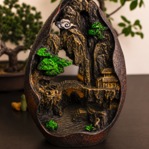 Incensário Cascata Montanha e Rio para aromaterapia, meditação e decoração zen